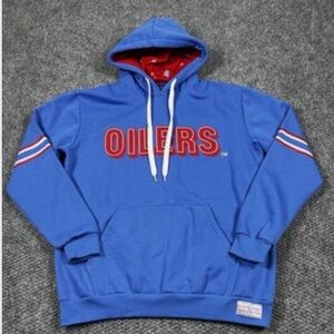 NEW🏈 TENNESSEE OILERS THROWBACK HOODIE WITH FRONT POUCH POCKET AND LOGO SIZE XL